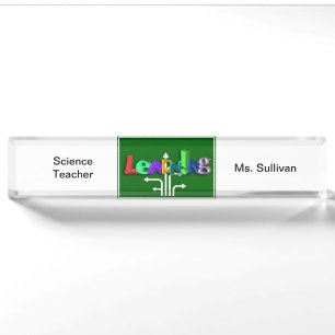 Science Teacher Acrylic Desk Name Plate