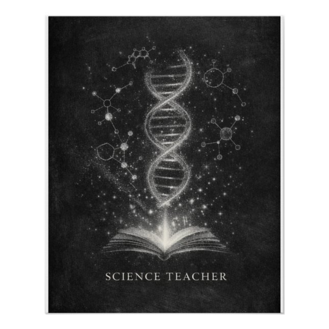 Science Teacher Chalk Dust Constellation Art Poster (Front)