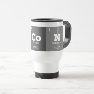 Science Teacher Chemistry Chemical Elements Bacon Travel Mug
