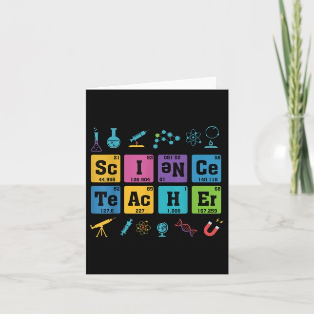 Science Teacher Chemistry Elements Periodic Table  Card (Front)