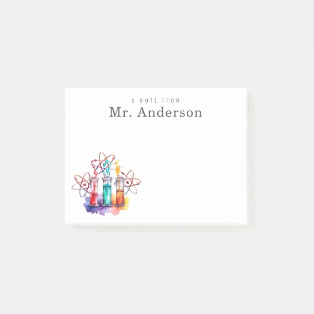 Science Teacher Chemistry Test Tubes Post-it Notes (Front)