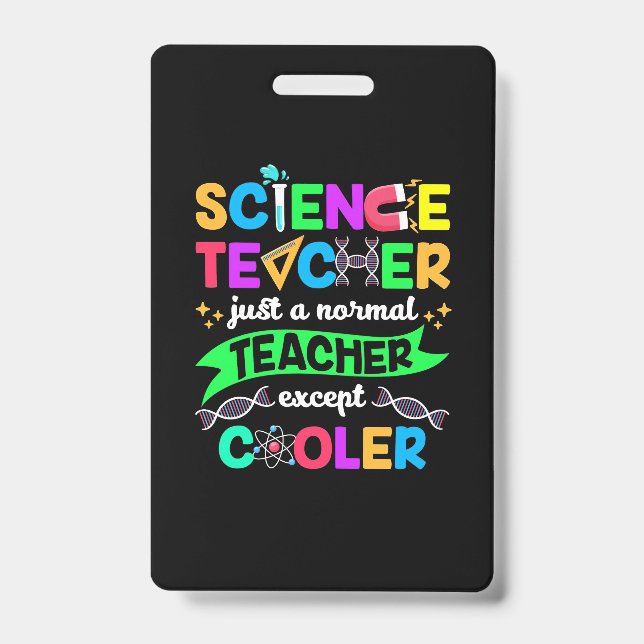 Science Teacher Cool Badge (Front)
