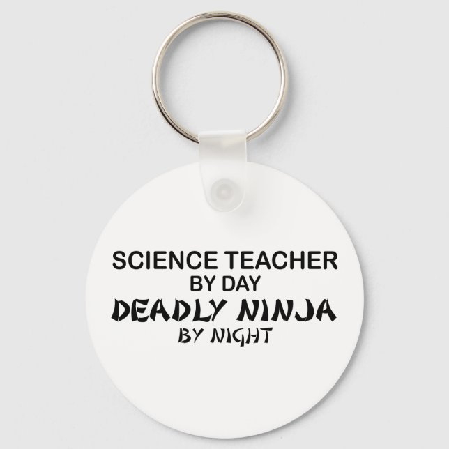 Science Teacher Deadly Ninja Keychain (Front)
