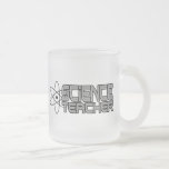 Science Teacher Frosted Glass Mug<br><div class="desc">Let everyone know how proud you are to be a science teacher with this design that reads "Science Teacher" in a sci-fi style font and has an atomic symbol accent.</div>