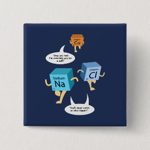 Science Teacher Funny Geek Gag 2 Inch Square Button