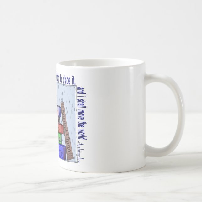 Science Teacher Gifts, Unique Book Stack Design Coffee Mug (Right)