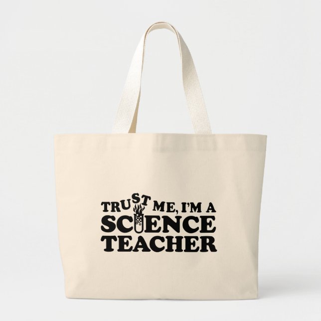 Science Teacher Large Tote Bag (Front)