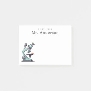 Science Teacher Microscope Lab Post-it Notes