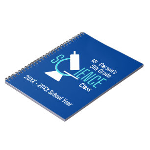 Science Teacher Microscope Personalized Notebook