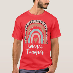Science Teacher Rainbow Leopard Teaching Lover  T-Shirt
