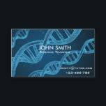 Science teacher, science tutor chemistry biology business card<br><div class="desc">A professional and stylish business card suitable for a science teacher or science tutor for high school or university students. Features a picture of DNA string. Information can be customised to your details.</div>