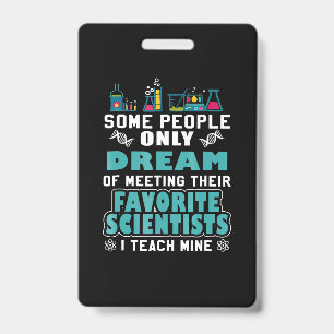 Science Teacher Teach Biology Chemistry Physics Badge