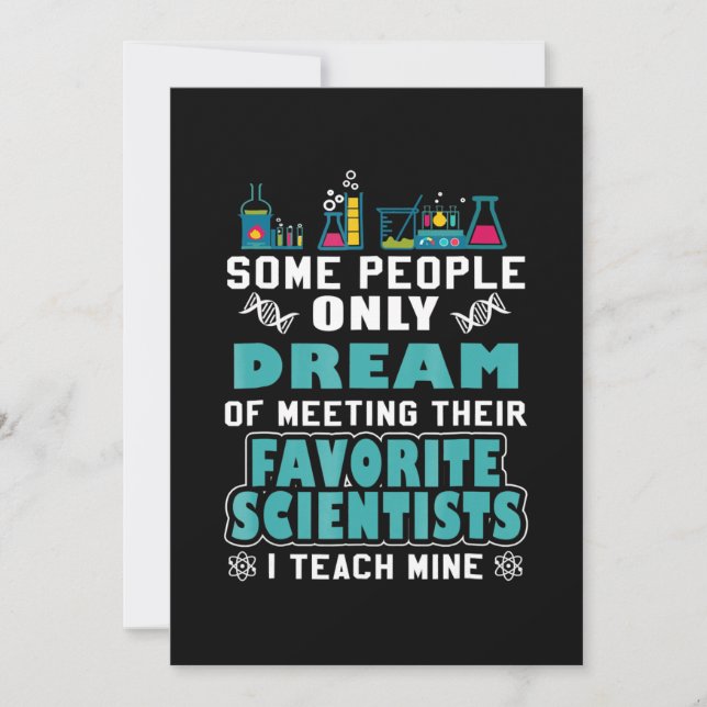 Science Teacher Teach Biology Chemistry Physics Holiday Card (Front)