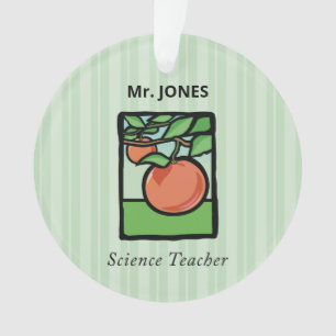 Science Teacher Thank You, Apple Ornament