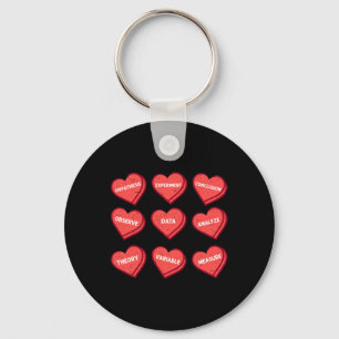 Science Teacher Valentines Day Heart Chemistry Phy Keychain