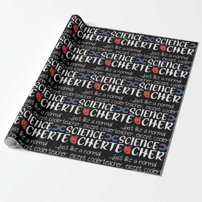 Science Teacher Wrapping Paper (Unrolled)