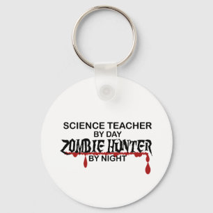 Science Teacher Zombie Hunter Keychain