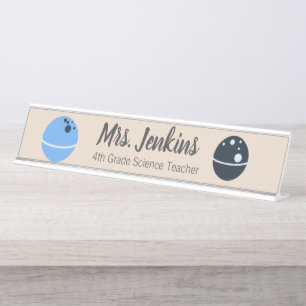Science Teachers Laboratory Lab Moon Desk Name Plate