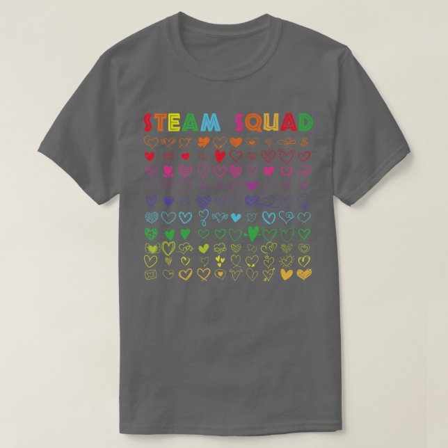 Science Tech Engineering Art Math Teacher STEAM Sq T-Shirt (Design Front)