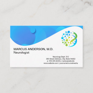 Science Tech Logo QR Code Custom Business Card