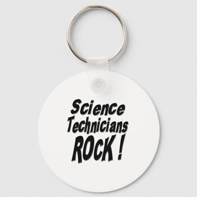 Science Technicians Rock! Keychain (Front)
