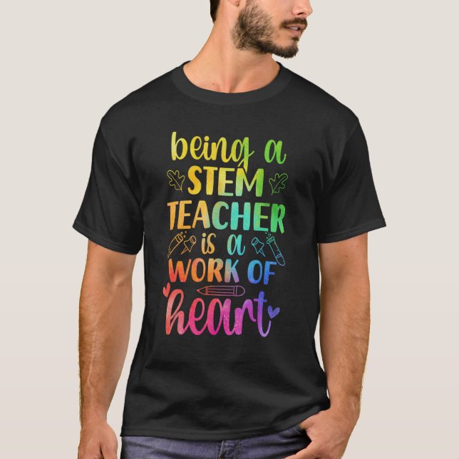 Science Technology Engineering Math STEM Teacher T-Shirt (Front)