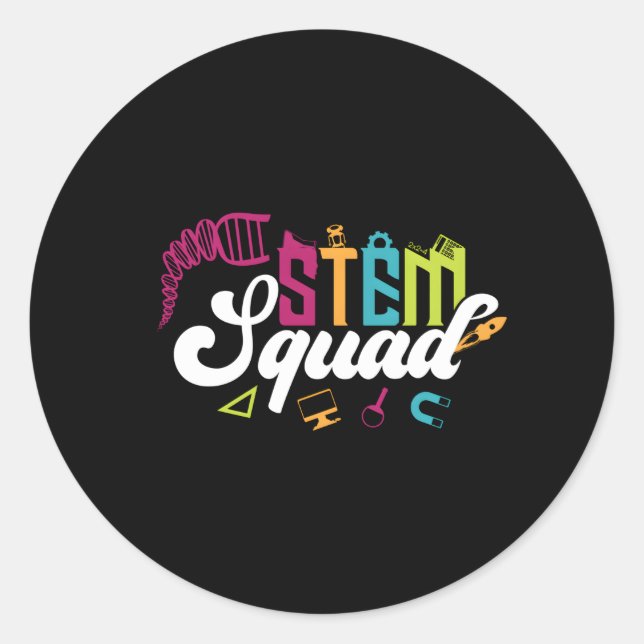 Science Technology Engineering Math Teacher Stem S Classic Round Sticker (Front)