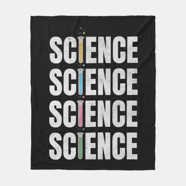 Science text design fleece blanket (Front)