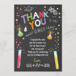 Science Thank You Card Experiment Birthday Boy<br><div class="desc">♥ A cute and fun birthday thank you card to thank your guests! Science theme.</div>