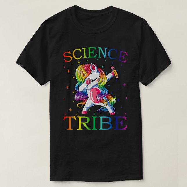 SCIENCE Tribe Enseignants Unicorn Tshirt 1er Jour  (Design devant)