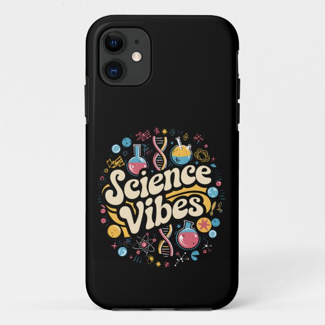 Science Vibes Groovy First Day of Back To School  Case-Mate iPhone Case (Back)