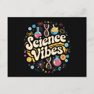 Science Vibes Groovy First Day of Back To School  Postcard
