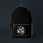 Science Vibes Groovy First Day of Back To School  Printed Backpack<br><div class="desc">Science Vibes Retro First Day of Back To School Groovy Teacher</div>