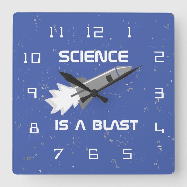Science Wall Horloge La science est un jeu de fusé (Recto)