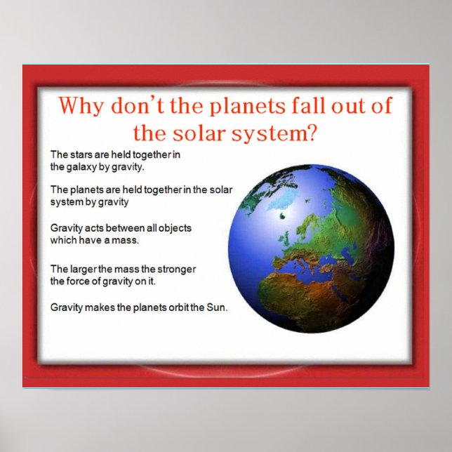 Science, Why don't planets fall? Poster (Front)