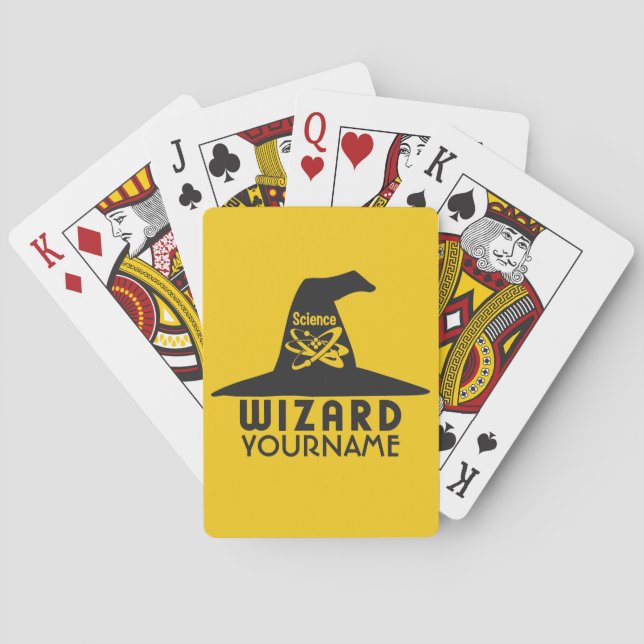Science Wizard custom colour playing cards (Back)