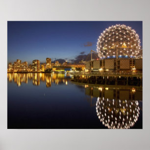 Science World and CBD reflected in False Creek, Poster