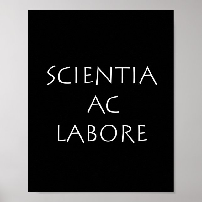 Scientia ac labore poster (Front)