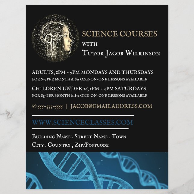 Scientific Design, Science Course Advertising Flyer (Front)