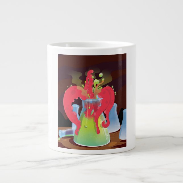 Scientific experiment flask Monster Large Coffee Mug (Front)