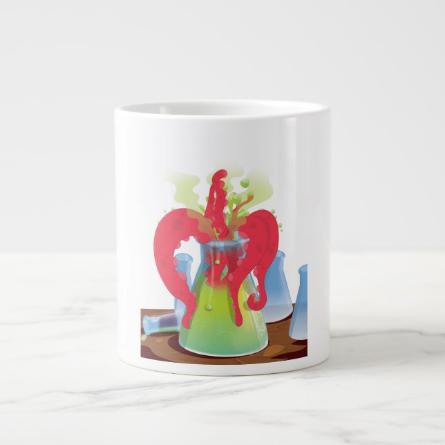 Scientific experiment flask Monster Large Coffee Mug (Front)