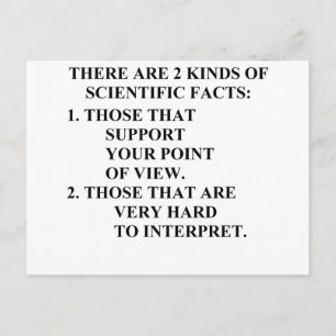 scientific facts postcard