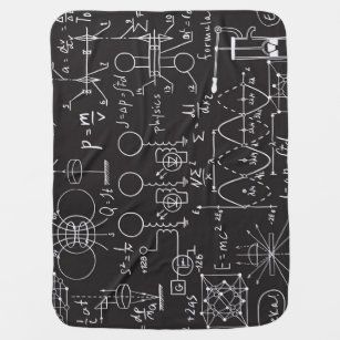 Scientific Formulas: Chalkboard Calculations Patte Baby Blanket
