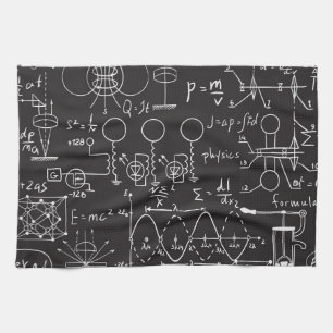 Scientific Formulas: Chalkboard Calculations Patte Kitchen Towel