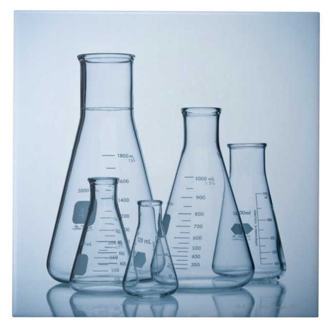 Scientific glassware blue tile (Front)