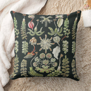 Scientific Nature Art Ernst Haeckel Liverworts Throw Pillow
