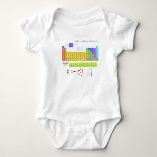 Scientific Periodic Table of the Elements Baby Bodysuit
