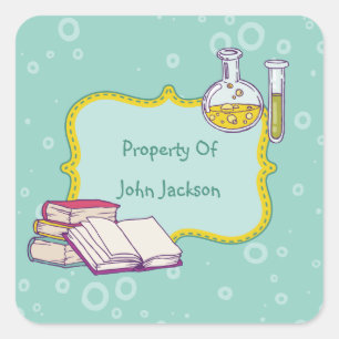 Scientific Study Personalized Bookplate Sticker