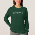 Scientific Symbols Science T-Shirt<br><div class="desc">Science!  Sulphur,  celcius,  test tube,  e=mc2,  nitrogen,  microscope,  sigma...  all the symbols you need to spell science!  All the branches of science can coexist.  Get this today for yourself,  or your favourite scientist,  nerd,  or geek.</div>