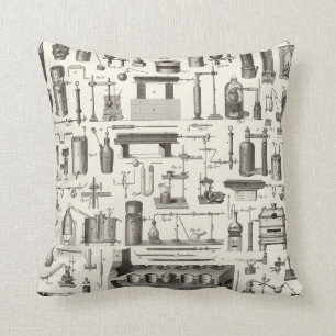 Scientific Tools Throw Pillow